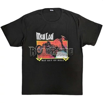 Meat Loaf - Bat Out Of Hell Rectangle - Unisex Póló - MEATTS08MC