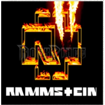 RAMMSTEIN - LOGO - KISFELVARRÓ - 9,5 X9,5 CM
