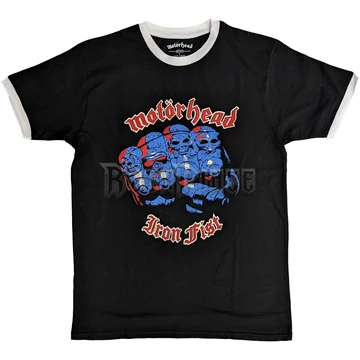Motorhead - Iron Fist - Unisex Szegélyes Póló - MHEADTEE73MB