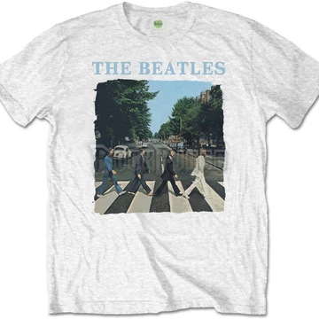 The Beatles - Abbey Road &amp; Logo - Unisex Póló - BEATTEE46MW