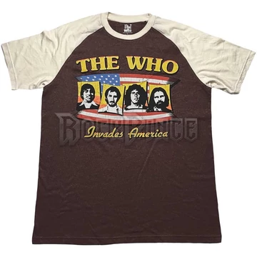 The Who - Invades America - Unisex Raglán Póló - WHORL51MBRNAT