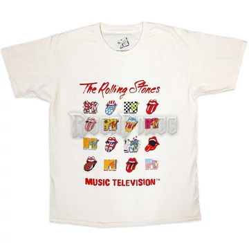MTV - Rolling Stones Logo Mashup - Unisex Póló - MTVTS02MNAT