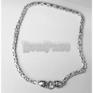 Bizánci acél nyaklánc koponya csatokkal