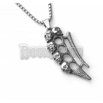 Knuckle With Skulls - acél medál