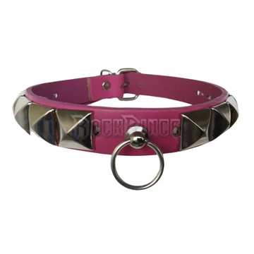 O-RING NAGY PIRAMIS SZEGECSES NYAKÖRV - MAGENTA - LDGN407