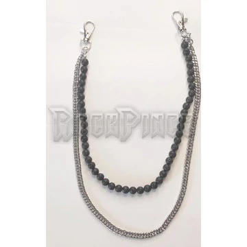 BLACK MINERAL PEARL - SIDE CHAIN - PÉNZTÁRCALÁNC