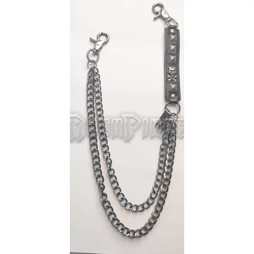 DOUBLE ROW DEAD HEAD GUNMETAL SIDE CHAIN - PÉNZTÁRCALÁNC