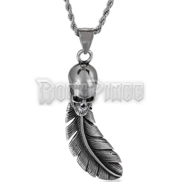 Skull Ancestral Feather (Steel) - ACÉL MEGÁL