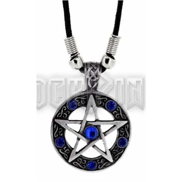 Hat köves pentagramma kék kővel - NEK-A442