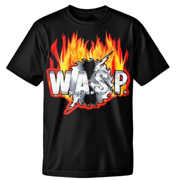 WASP - Burning Saw Logo - Unisex Póló - WSPUPTS3