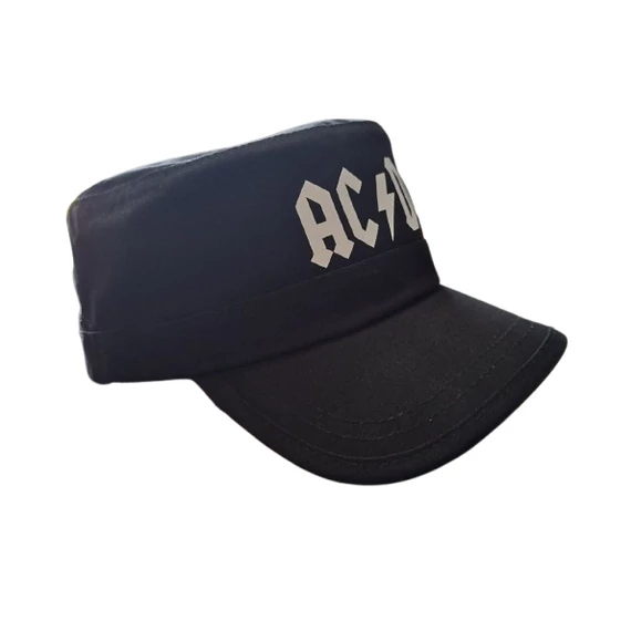 AC/DC - Logo - Unisex Fekete Katonai Sapka - RCEG0016