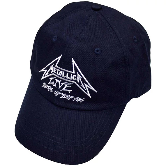 Metallica Unisex Baseball Cap: Live (Navy Blue)  - baseball sapka - METCAP07N