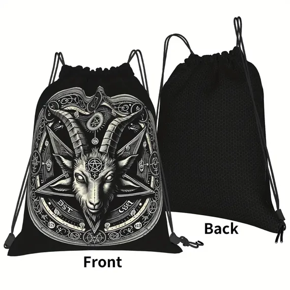  OKKULT BAPHOMETH  - Húzózsinóros Hátizsák / Tornazsák - OKLBAPM 