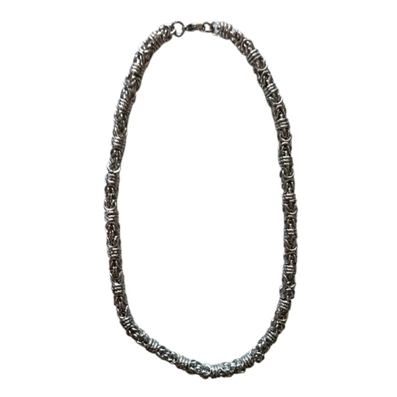 Byzantine Twisted  Ring Chain - acél nyaklánc - BYTWRC116