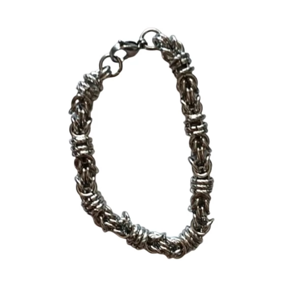 Byzantine Twisted  Ring Chain - acél karkötő - BYTWRC117