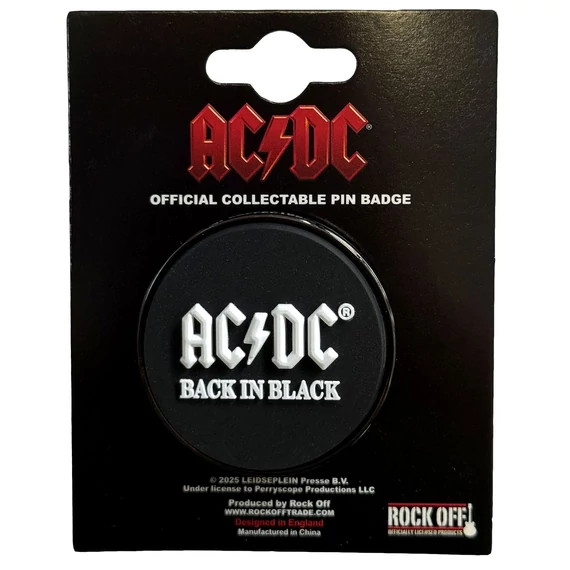 AC/DC - Back In Black - Kitűző Szett - ACDCPIN11