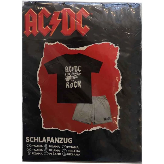 AC/DC - FTATR Guitar - Unisex Nyári Pizsama - ACDCPJ95MBG