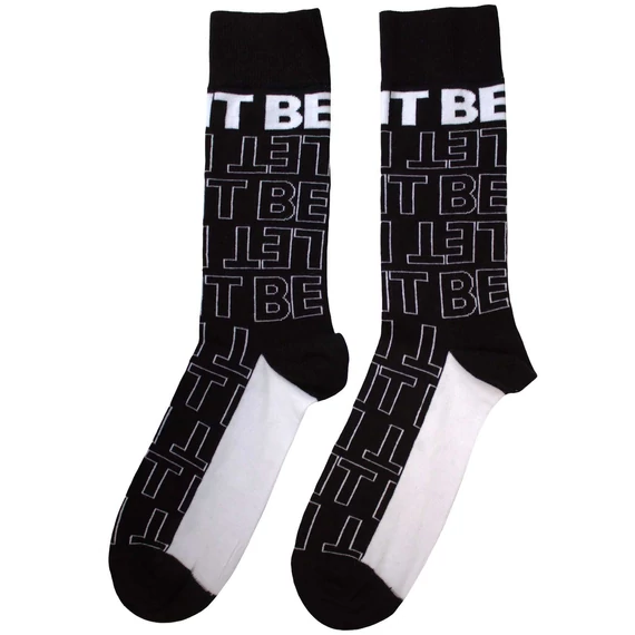 The Beatles - Let It Be Text Outlines Repeat - Unisex Bokazokni - BEATSCK27MB
