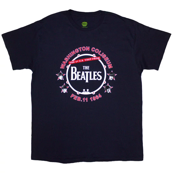 The Beatles - Washington '64 Drum - Unisex Póló - BEATTEE643MN