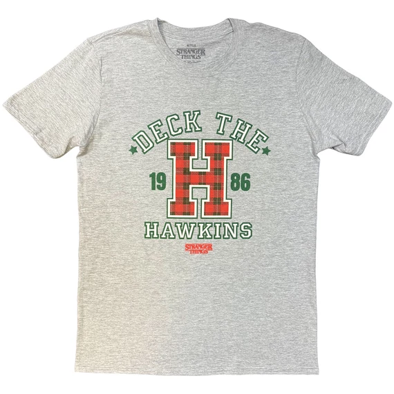 Netflix - Stranger Things - Deck The Hawkins - Unisex Póló - BILSTT00140TSMG