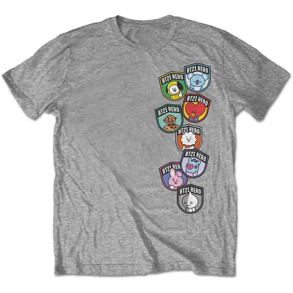BT21 - Badges - Unisex Póló - BT21TS01MG