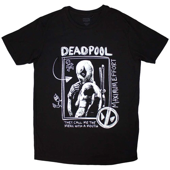 Marvel Comics - Deadpool Merc With A Mouth Max Effort - Unisex Póló - DEADPTS49MB