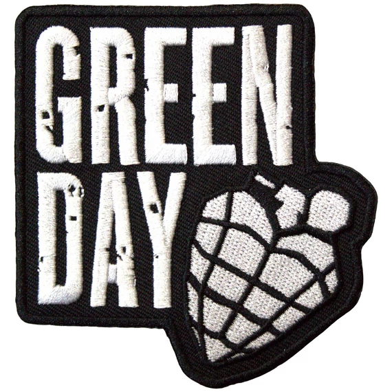 Green Day - Stacked Logo & Grenade - Standard Folt - GDPAT18