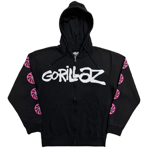 Gorillaz - Repeat Pazuzu - Unisex Cipzáras Kapucnis Pulóver - GORZHD24MC