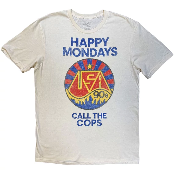 Happy Mondays - Call The Cops - Unisex Póló - HMTS01MNAT