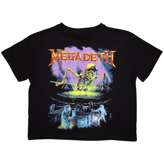 Megadeth - Contaminated - Női Crop Top Póló - MEGACT38LB