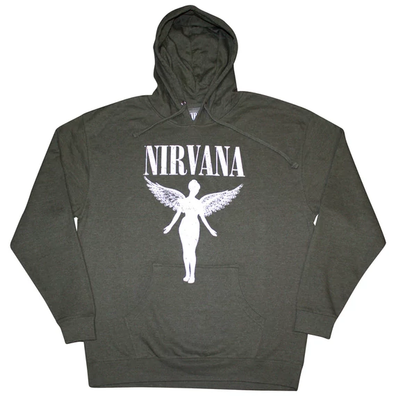 Nirvana - Angelic Mono - Unisex Kapucnis Pulóver - NIRVHD79MK