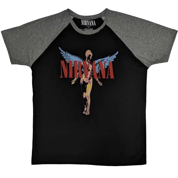 Nirvana - Angelic - Unisex Raglán Póló - NIRVRL02MBG
