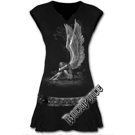 ENSLAVED ANGEL - Stud Waist Mini Dress Black (Plain) - D024F108