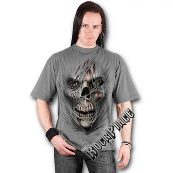 STITCHED UP - T-Shirt Charcoal (Plain) - E018M115