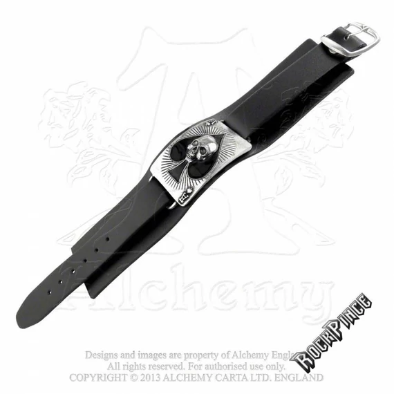 Alchemy - Ace of Dead Spades - bőr csuklószorító ULA1