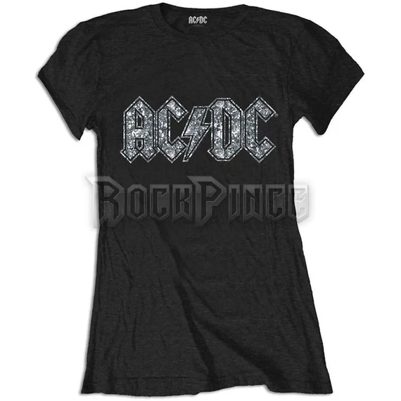 AC/DC - LOGO (DIAMANTE) - női póló - ACDCTS36LB