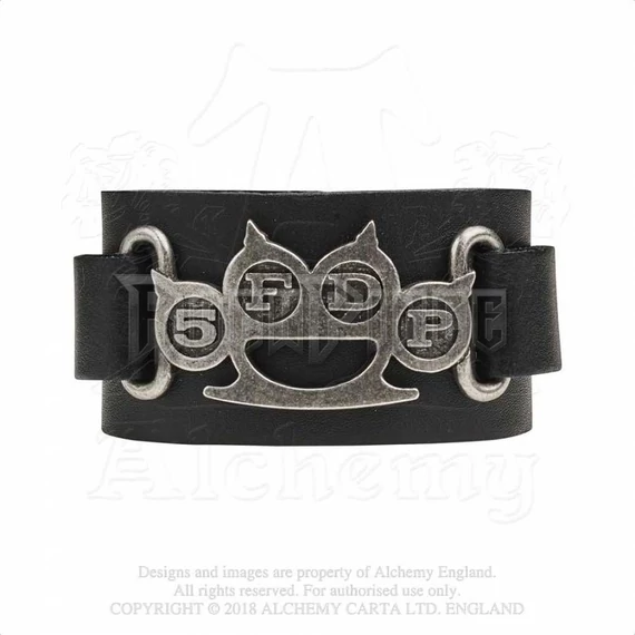 Five Finger Death Punch - bőr csuklószorító - HRWL448