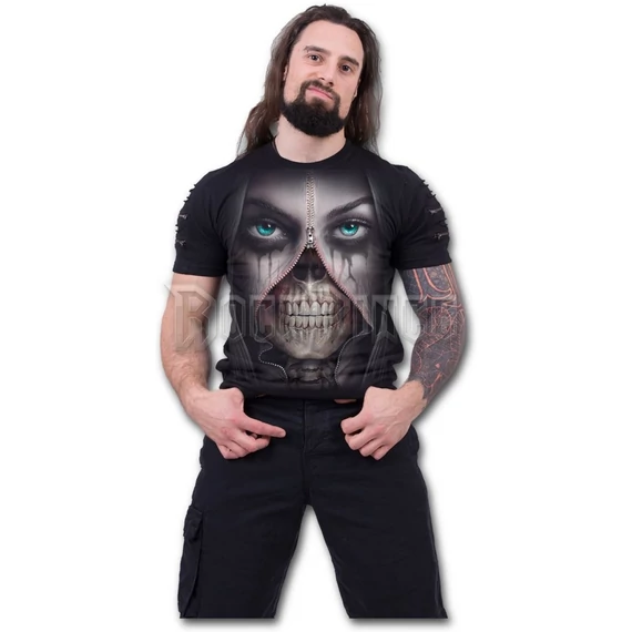 ZIPPED - Twin Zipper Sleeve Fashion Tee (Plain) - K057M138