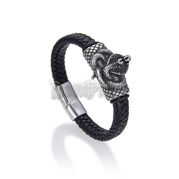 Fonott bőrkarkötő - Cobra