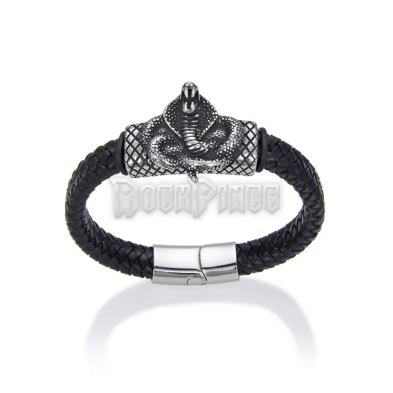 Fonott bőrkarkötő - Cobra