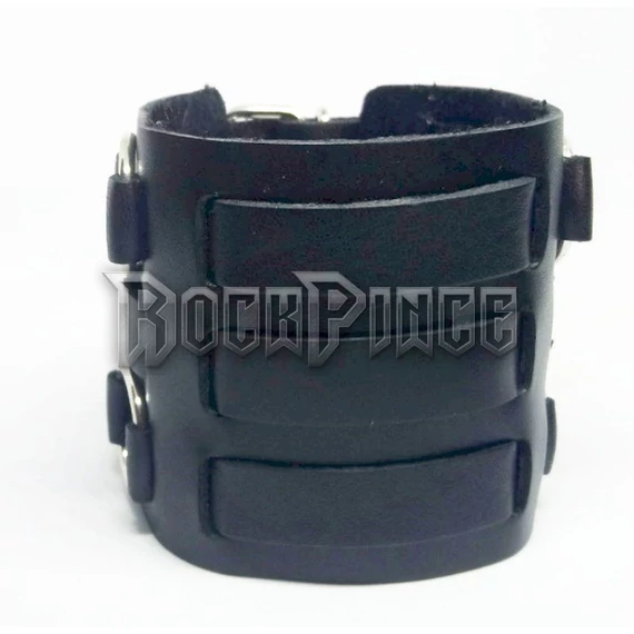 QUINTUS - 3 Buckle Wide Wristband Bracelet - csuklószorító