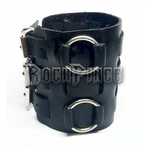 QUINTUS - 3 Buckle Wide Wristband Bracelet - csuklószorító