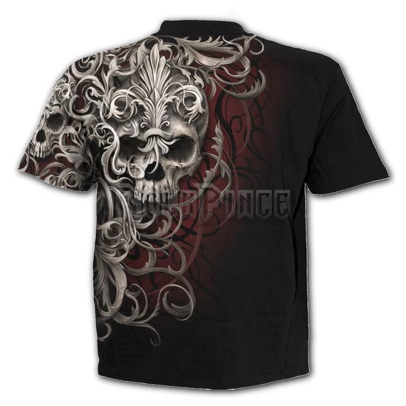 SKULL SHOULDER WRAP - Allover T-Shirt Black - W033M105