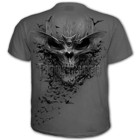 BAT SKULL - T-Shirt Charcoal (Plain) - E031M115