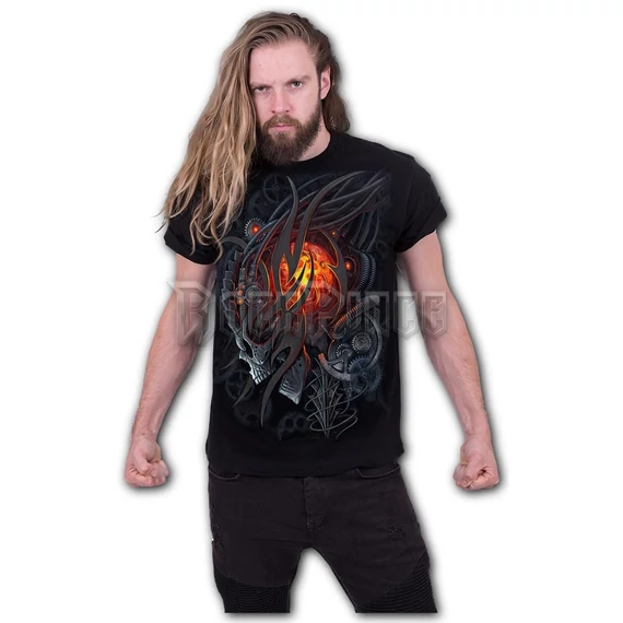 STEAMPUNK SKULL - T-Shirt Black - T189M101