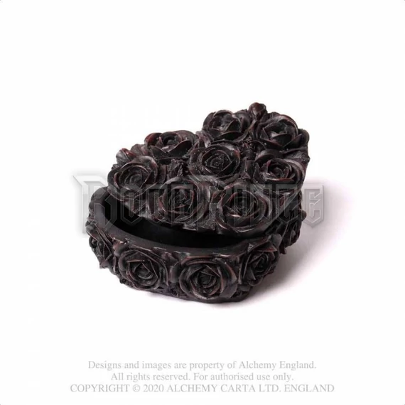 Alchemy - Rose Heart Box - Black - ékszeres doboz SA19