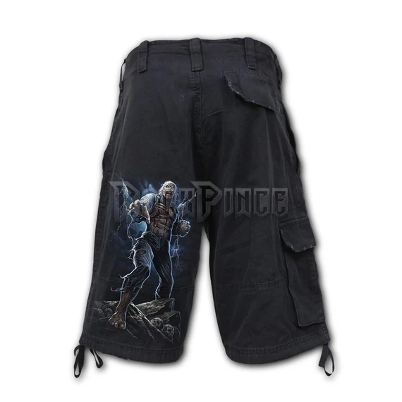 NIGHT WALKERS - Vintage Cargo Shorts Black (Plain) - K028M701