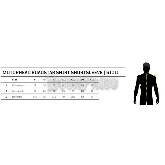 Motörhead  - Shirtitem - Férfi rövid ujjú ing - 61011.2.S - LIMITÁLT!