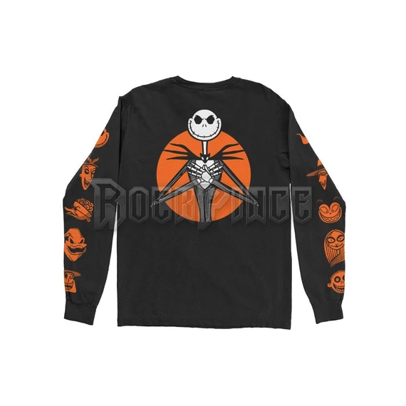 DISNEY - THE NIGHTMARE BEFORE CHRISTMAS ALL CHARACTERS ORANGE  - unisex hosszú ujjú póló - TNBCLST17MB