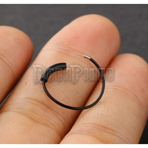 Black Continuous Hoop Ring - piercing